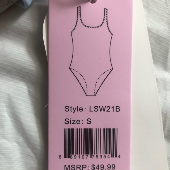 NWT Emme Jordan One Piece Bathing Suit Tropical Flamingo Print Small - Picture 8 of 9